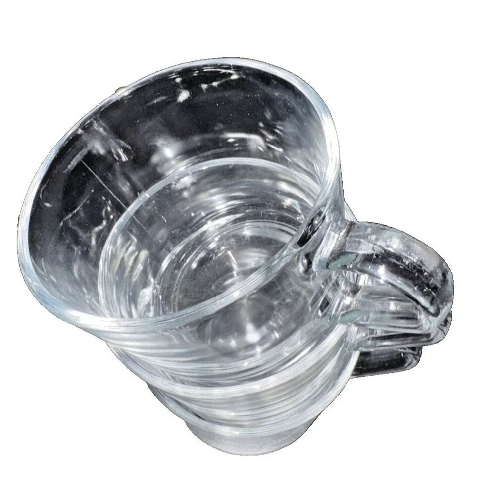 3 Ikea Clear Glass Mug New